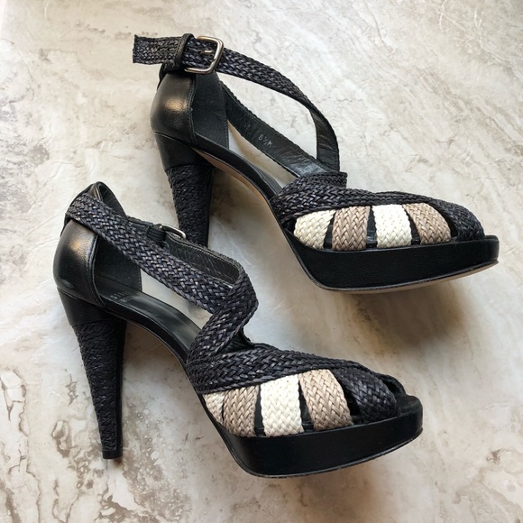 Stuart Weitzman Black Braided Heels - Picture 4 of 8